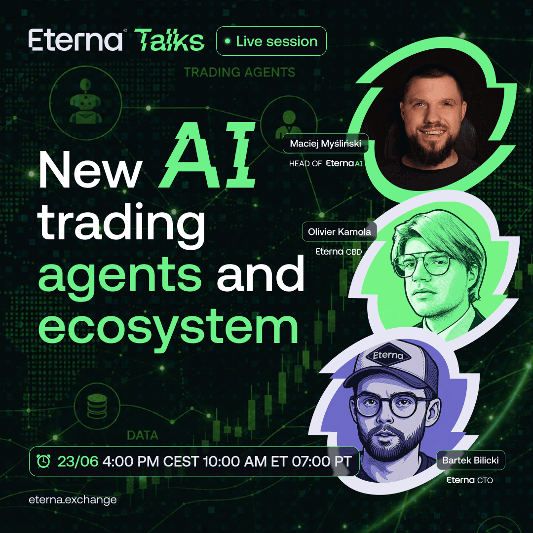 Eterna AI Agents Live: new AI trading agents and ecosystem cover
